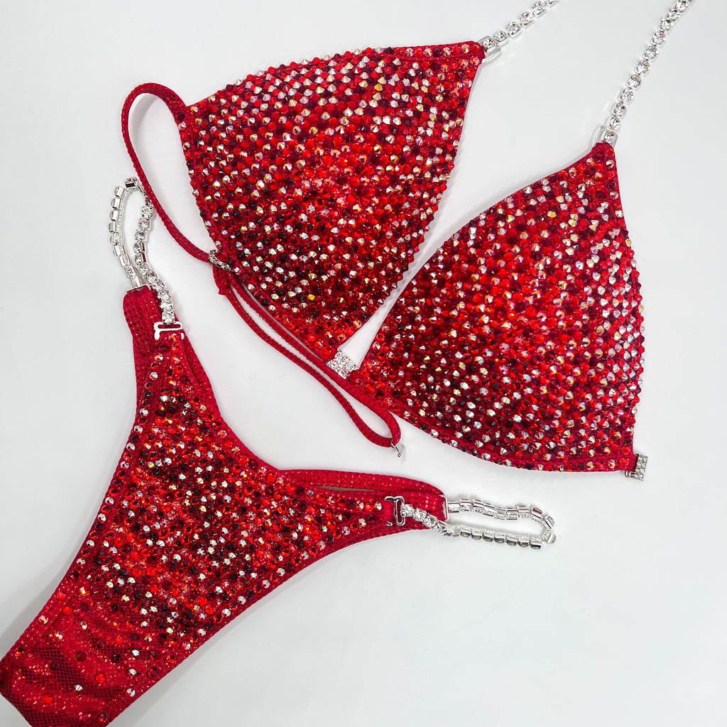 Red Competition Bikinis made in NZ