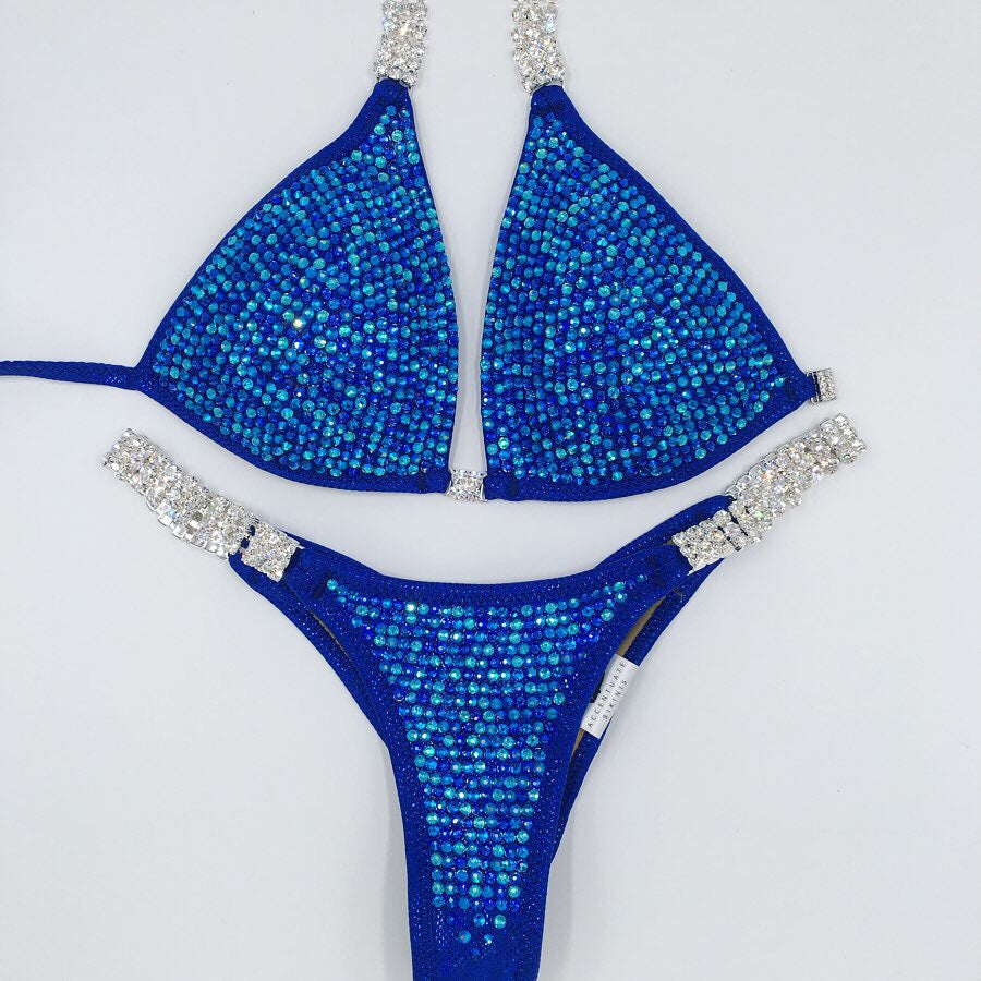 Juliet Multicoloured Crystal Bikini - Accentuate Competition Bikinis