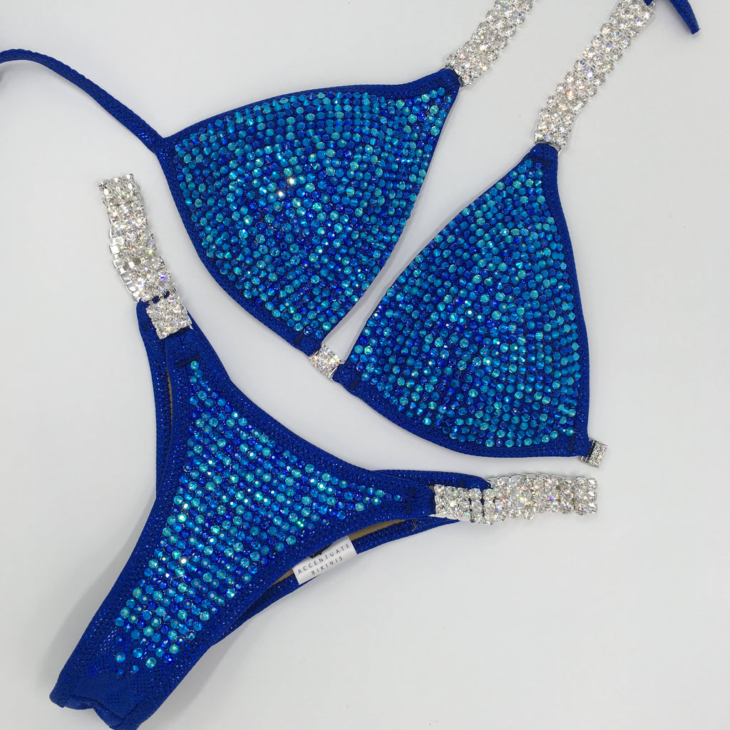 Juliet Multicoloured Crystal Bikini - Accentuate Competition Bikinis